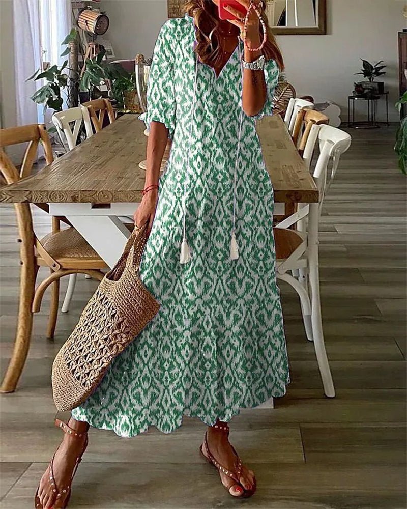 Luna | Vestido midi de estilo boho desenfadado | Blanca Vela