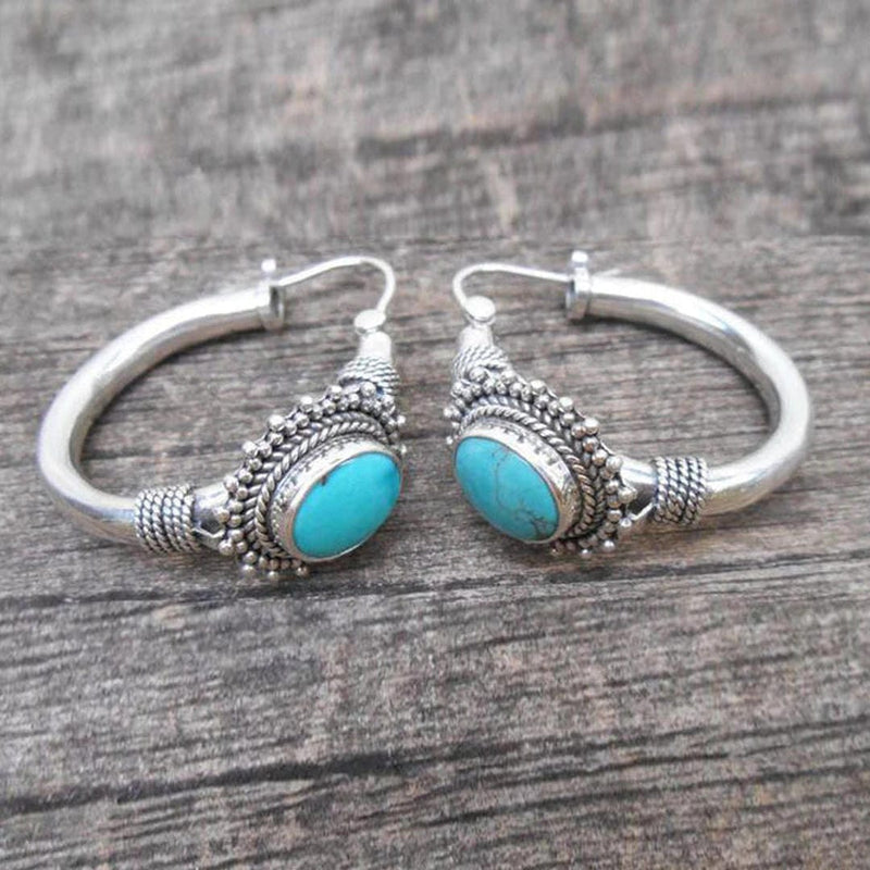 Elettra™ - Pendientes Vintage con Turquesa | Blanca Vela