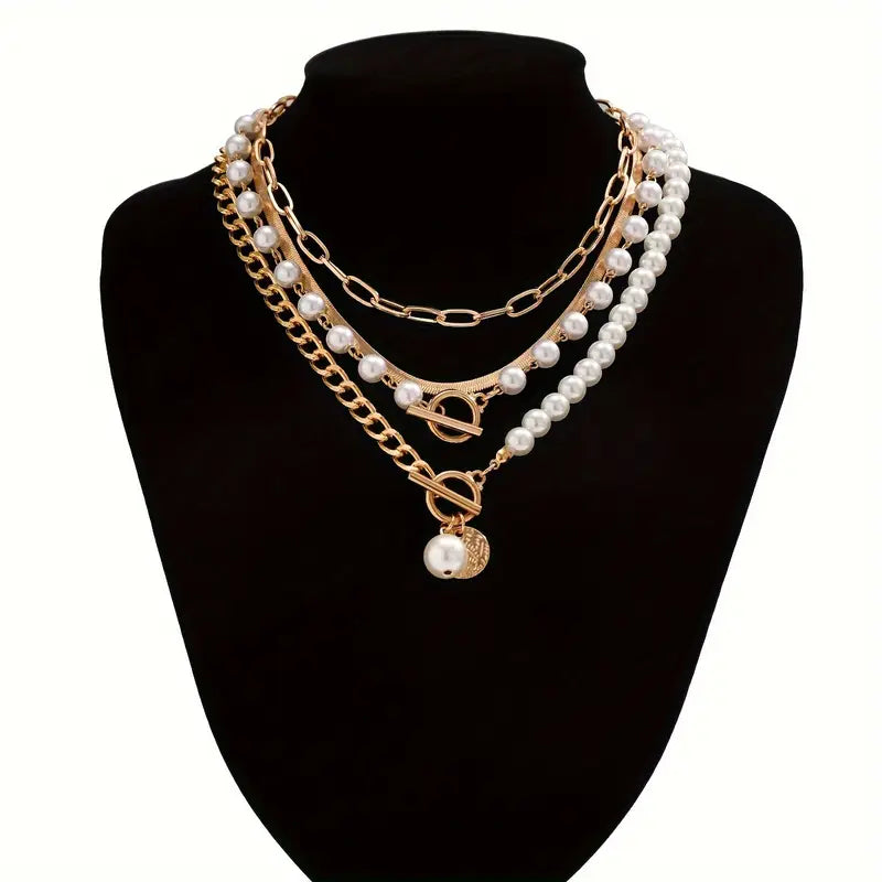 Set de Collares en Capas con Perlas Modernas | Blanca Vela