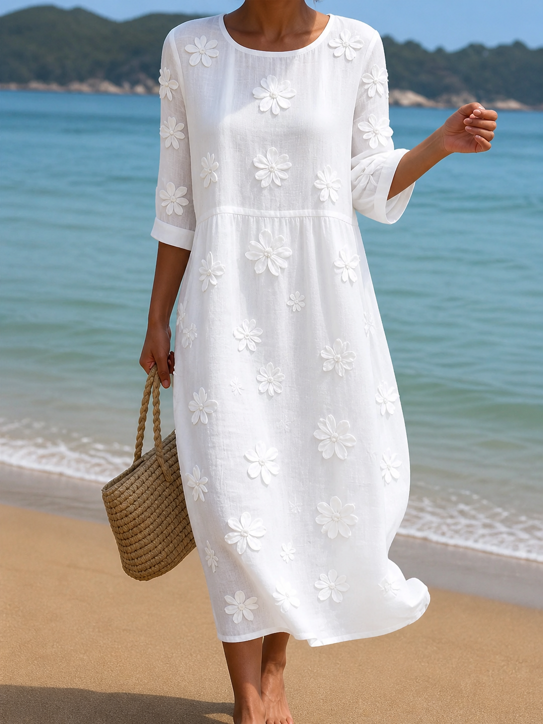 Vestido casual de mujer con estampado floral | Blanca Vela