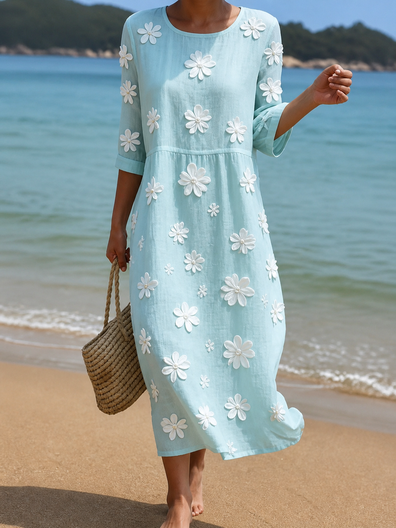 Vestido casual de mujer con estampado floral | Blanca Vela