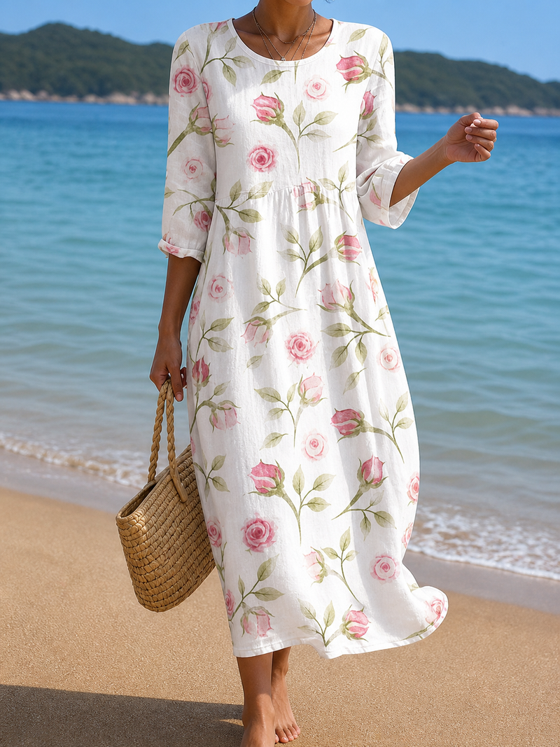 Vestido casual de mujer con estampado floral | Blanca Vela