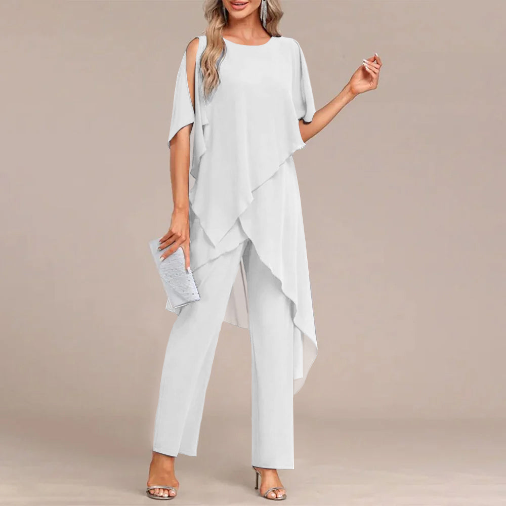 Chloé | Conjunto Dos Piezas Cuello Redondo | Blanca Vela