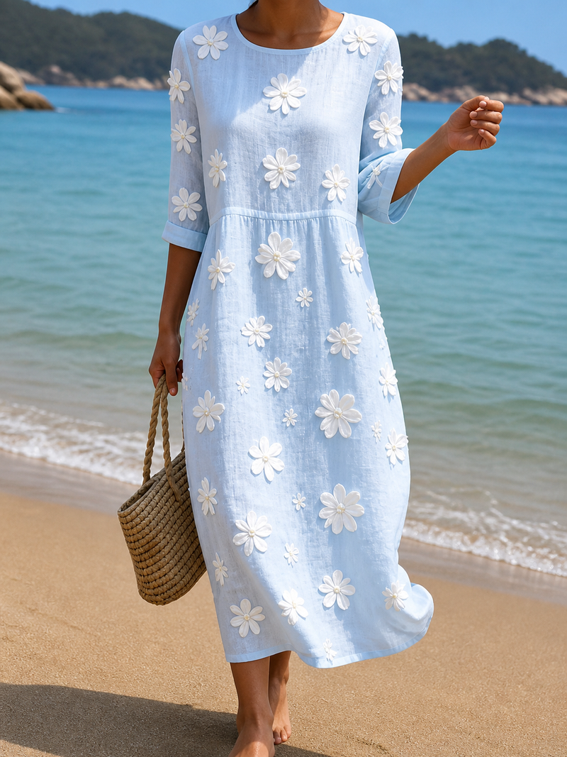 Vestido casual de mujer con estampado floral | Blanca Vela