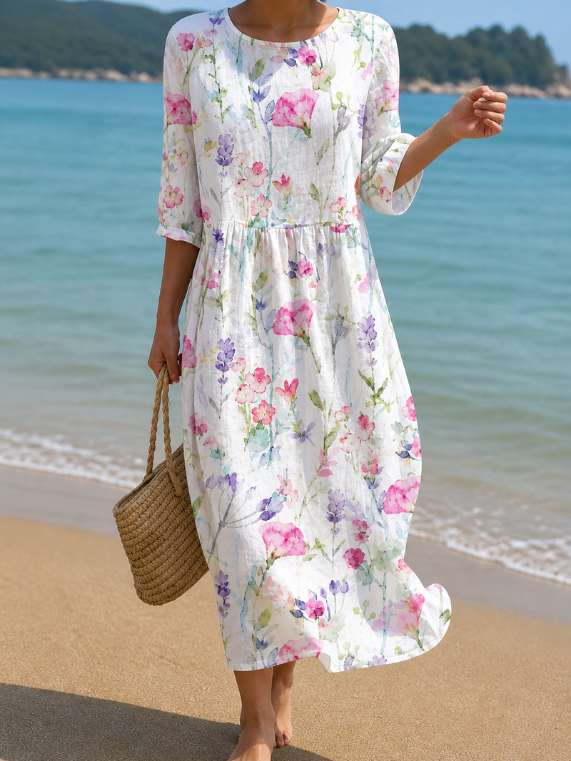 Vestido casual de mujer con estampado floral | Blanca Vela