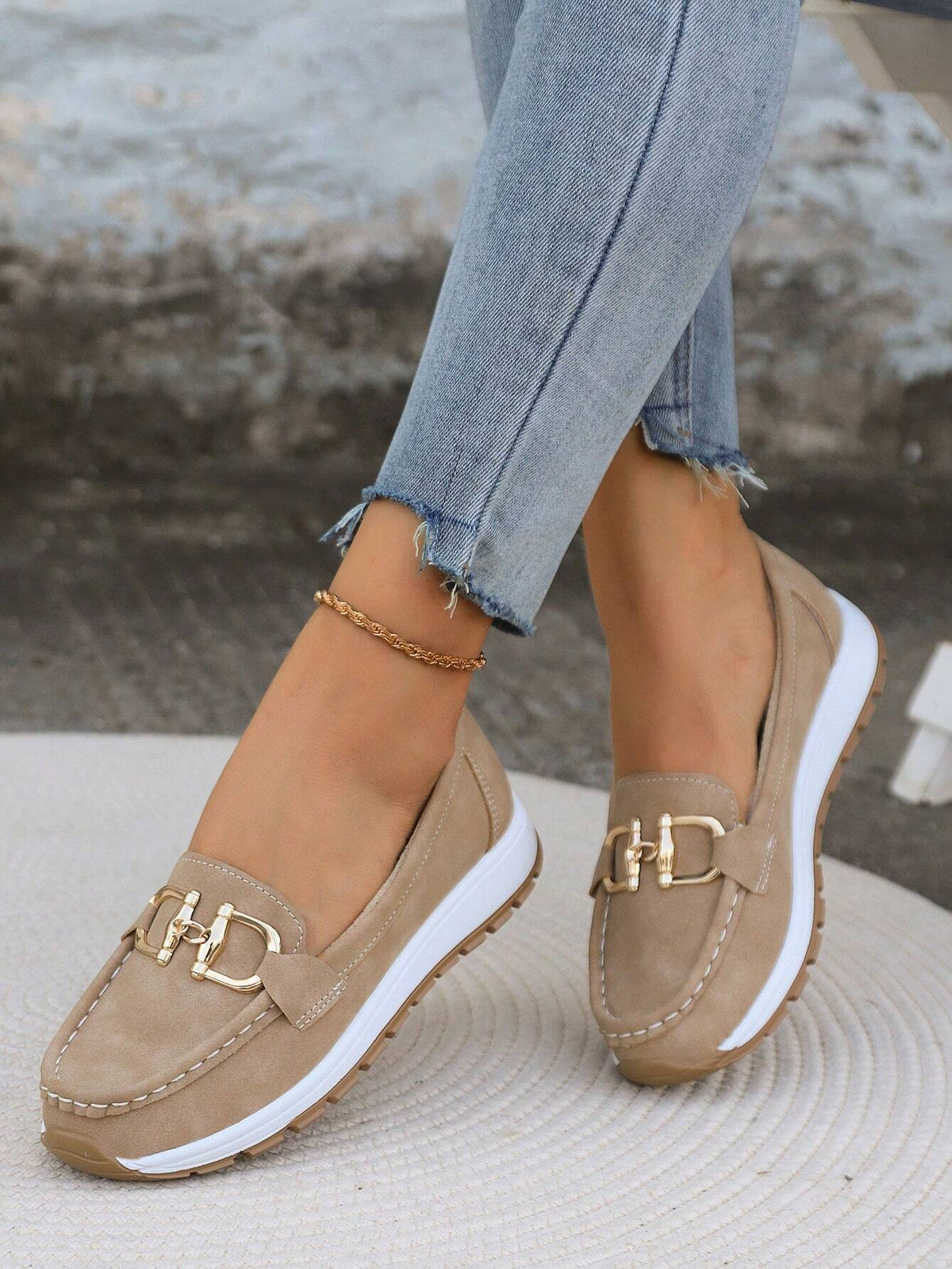 Daniela - Mocasines Plataforma con Hebilla | Blanca Vela