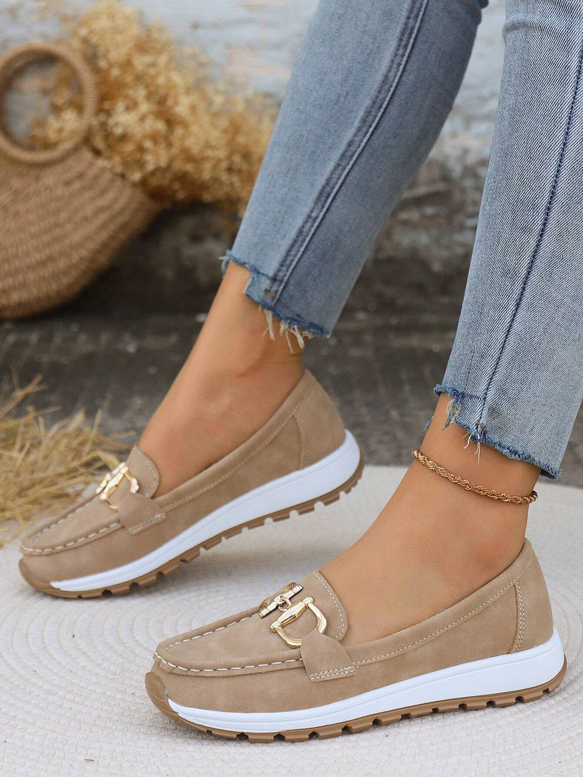 Daniela - Mocasines Plataforma con Hebilla | Blanca Vela