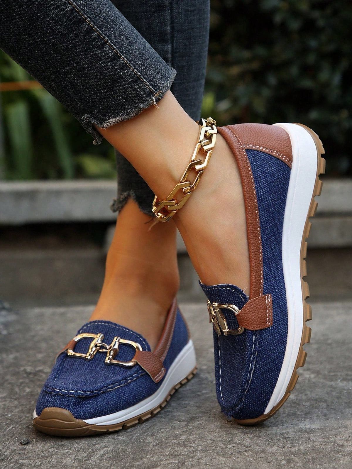 Daniela - Mocasines Plataforma con Hebilla | Blanca Vela