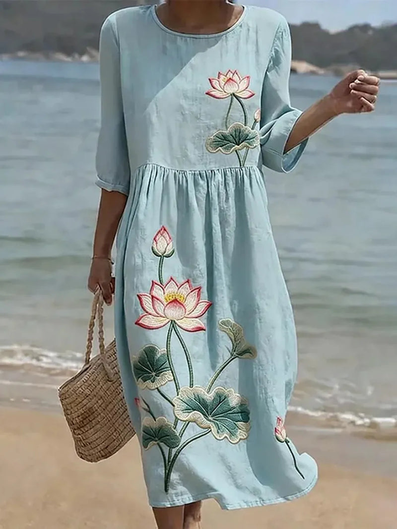 Vestido casual de mujer con estampado floral | Blanca Vela