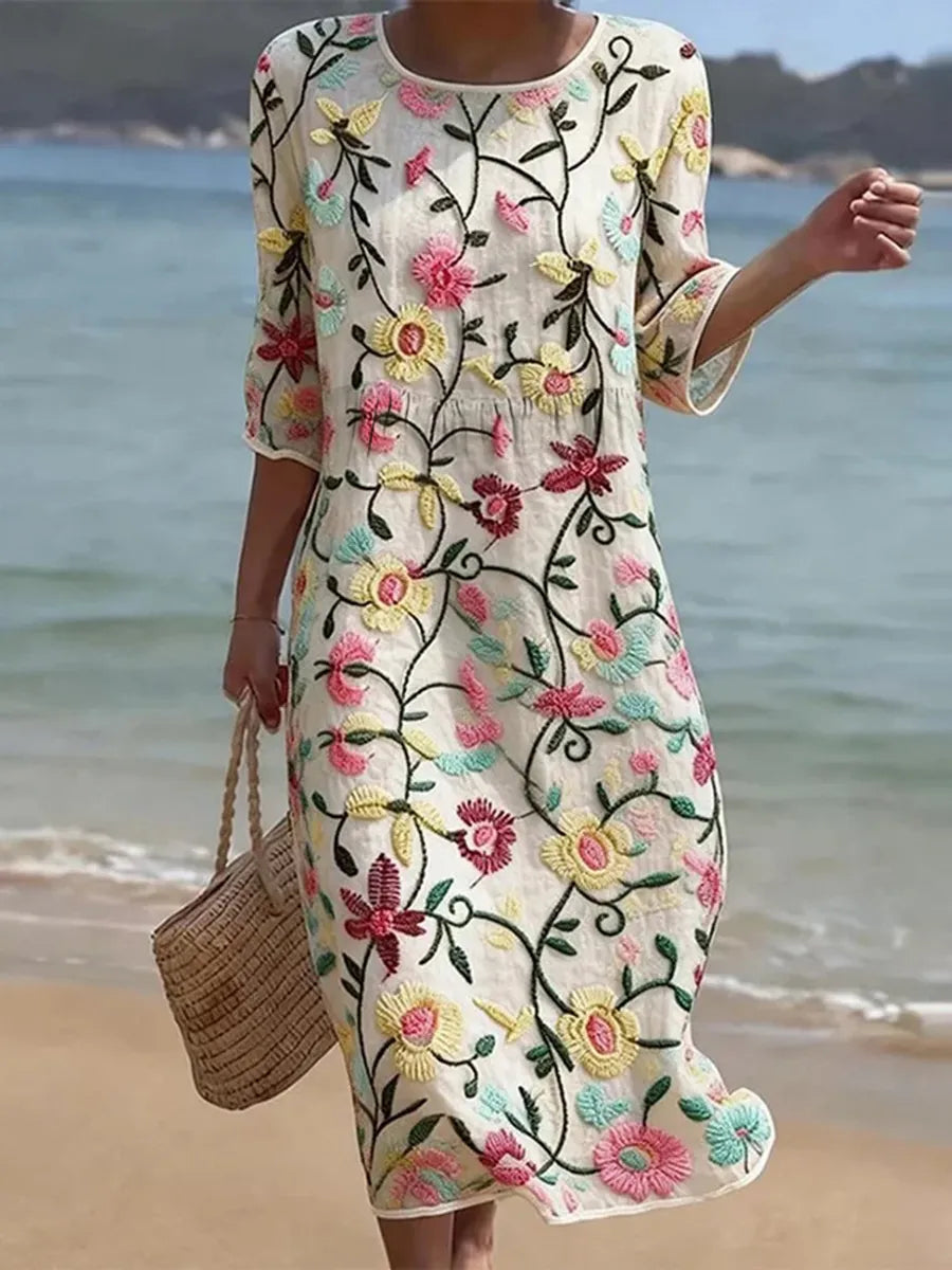 Vestido casual de mujer con estampado floral | Blanca Vela