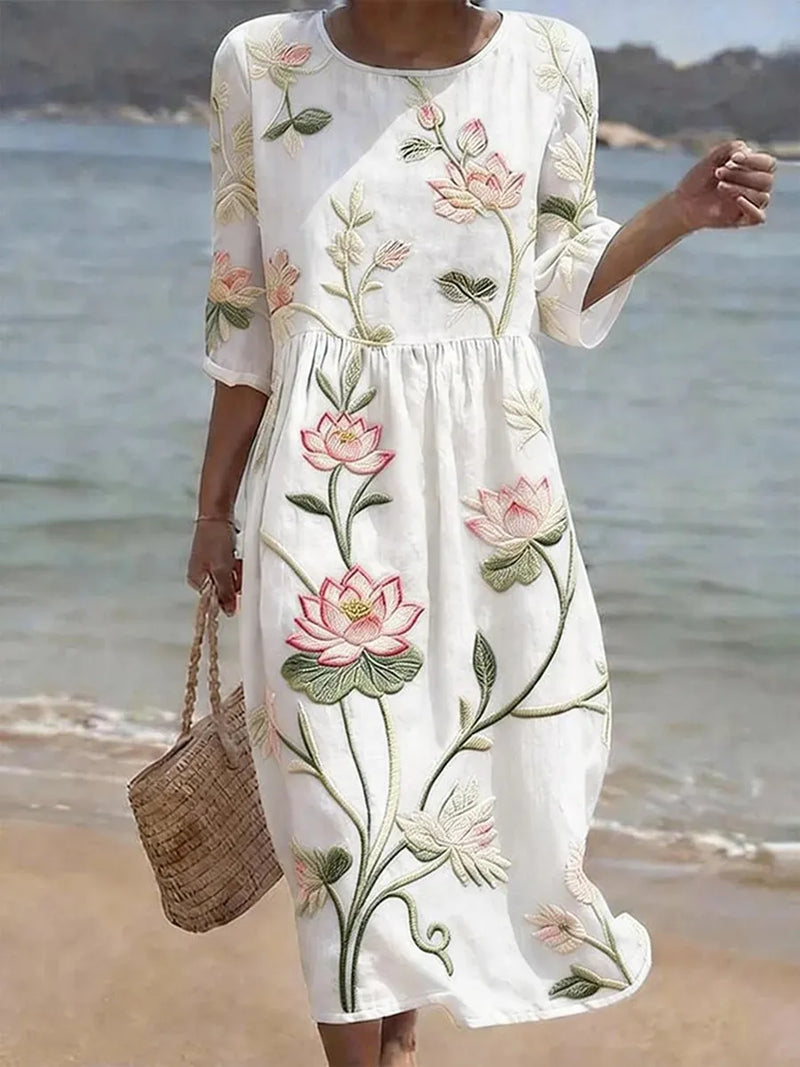 Vestido casual de mujer con estampado floral | Blanca Vela