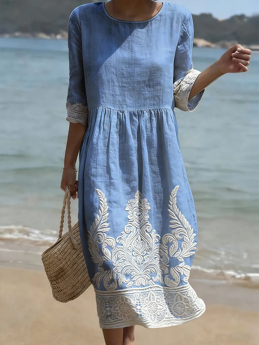 Vestido casual de mujer con estampado floral | Blanca Vela
