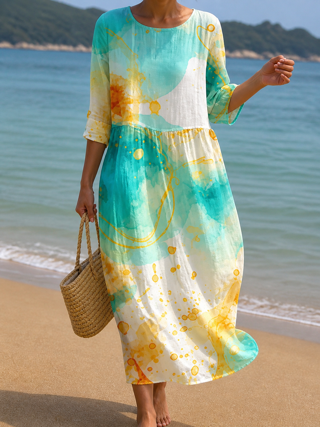 Vestido casual de mujer con estampado floral | Blanca Vela