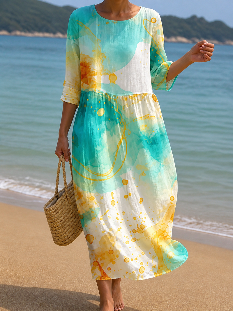 Vestido casual de mujer con estampado floral | Blanca Vela