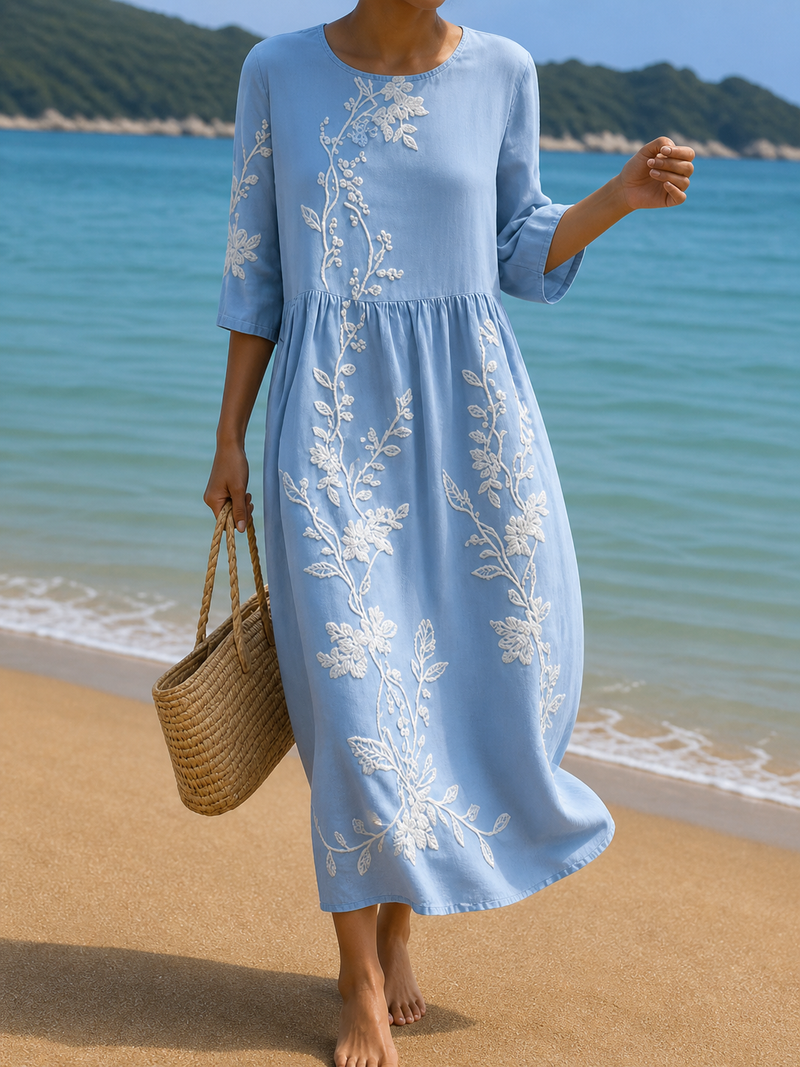 Vestido casual de mujer con estampado floral | Blanca Vela