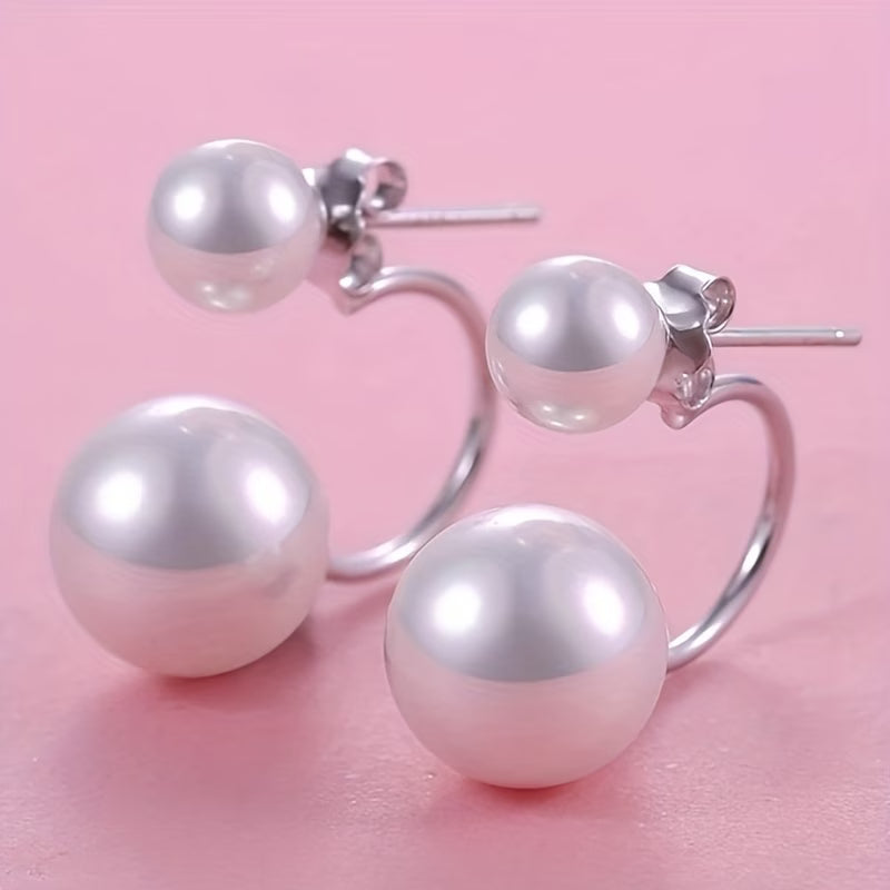 Pendientes Declaración con Perlas Dobles | Blanca Vela