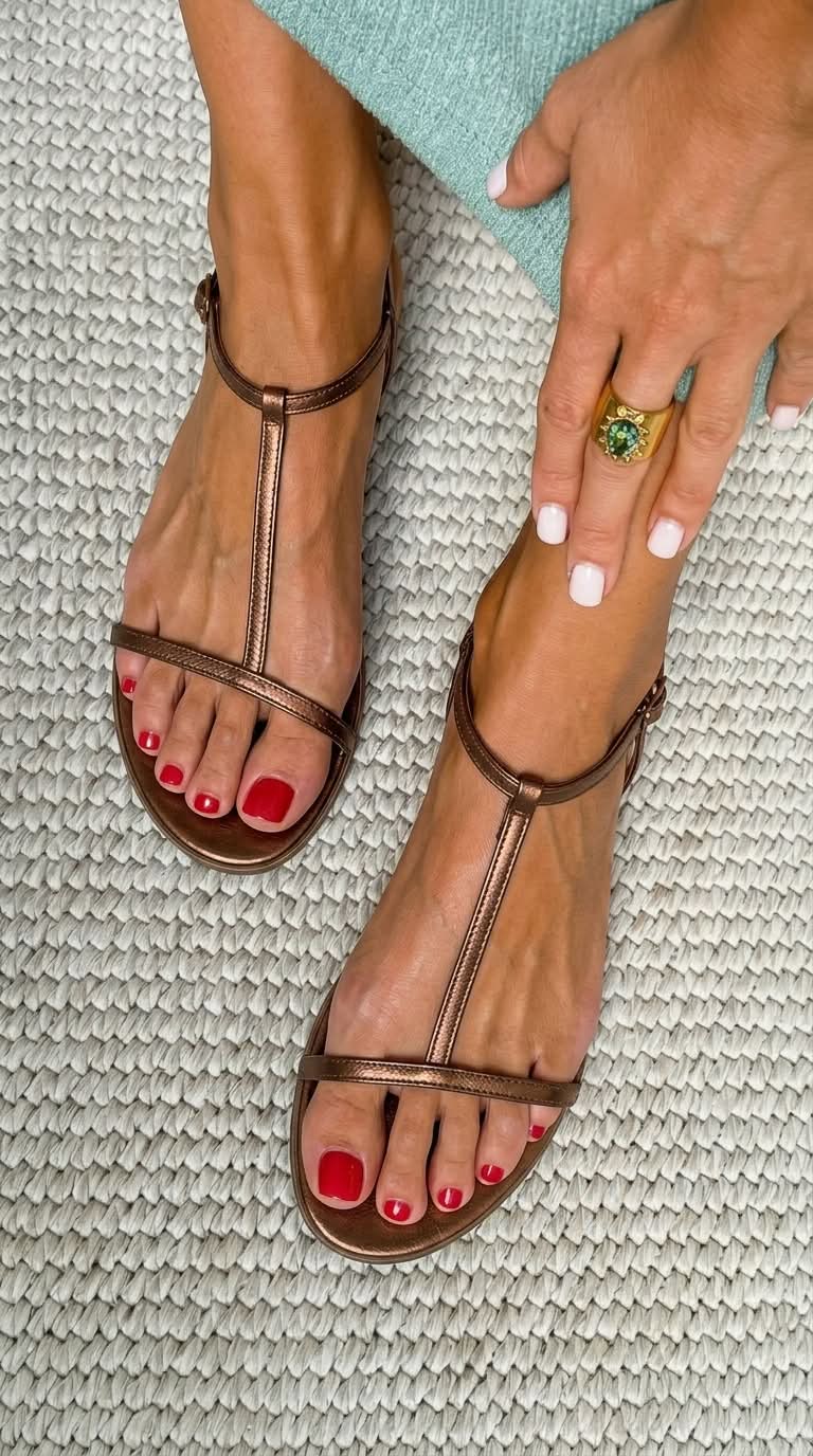 Rosalba | Sandalias Doradas Primavera | Blanca Vela
