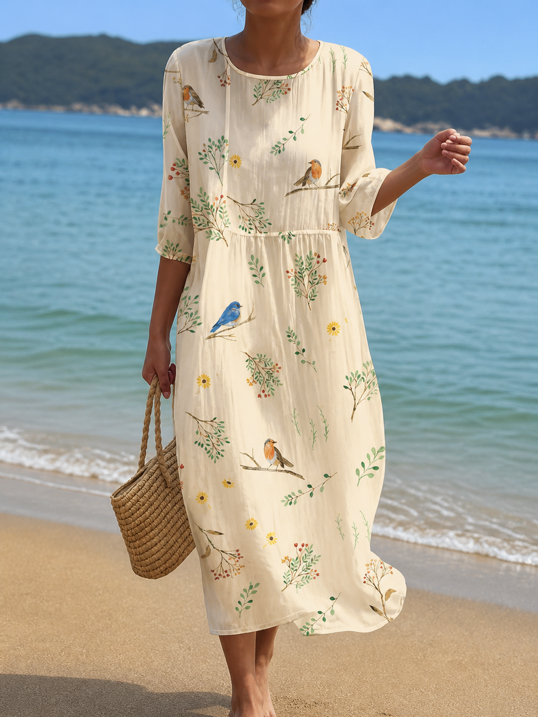 Vestido casual de mujer con estampado floral | Blanca Vela