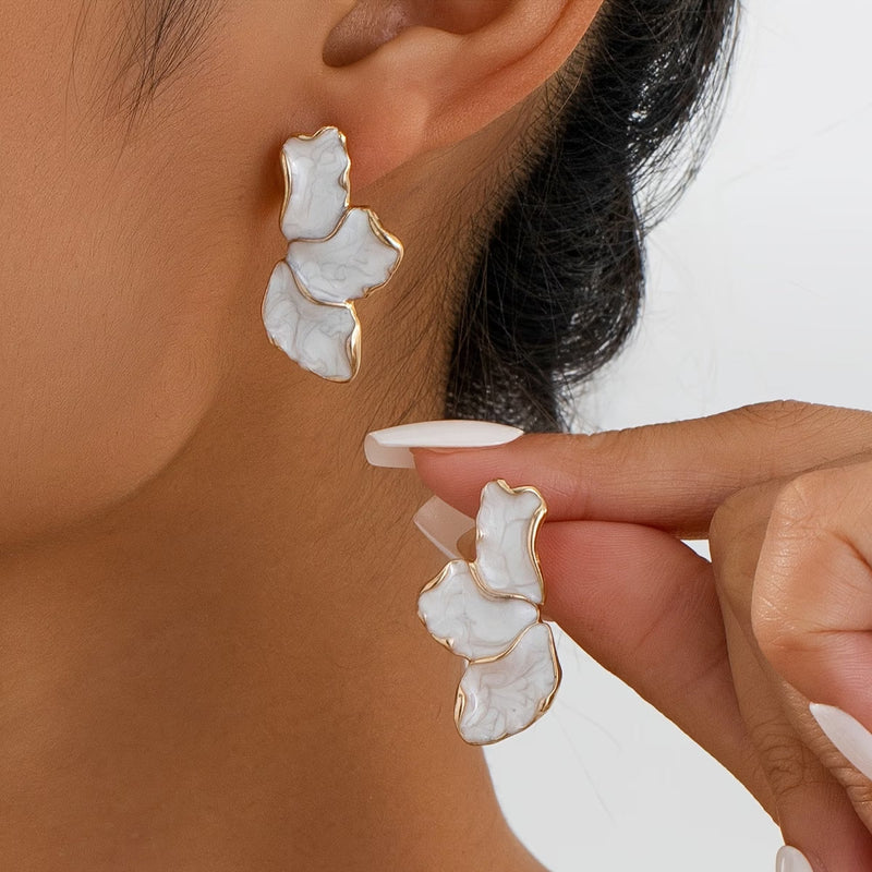 Pendientes de Pétalo de Flor de Perla | Blanca Vela