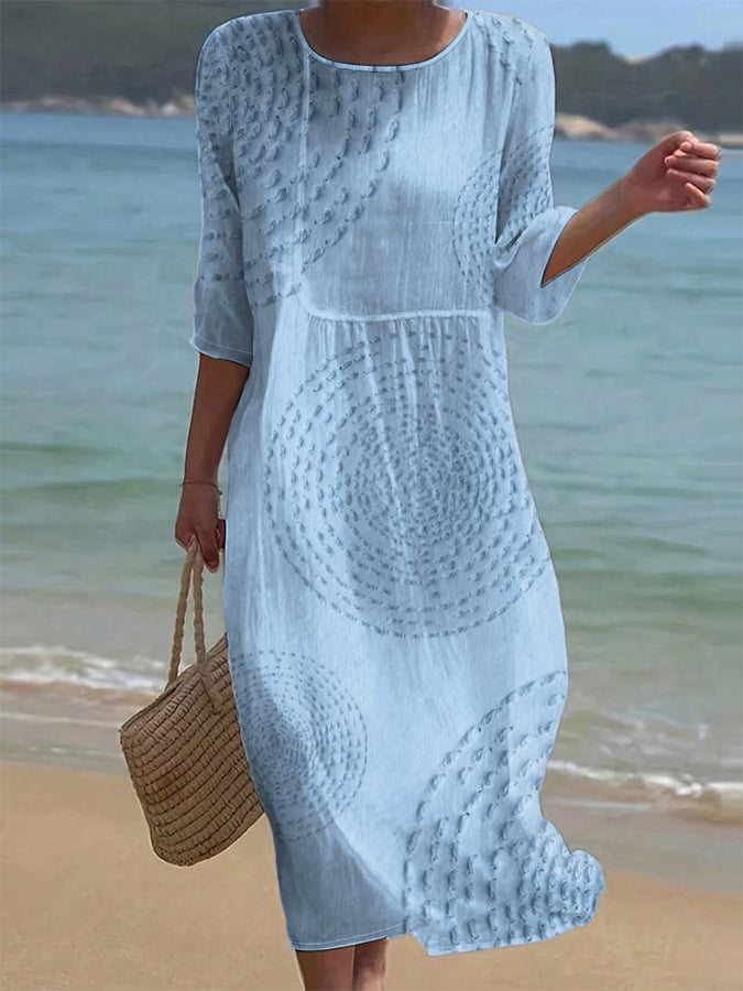Vestido casual de mujer bordado | Blanca Vela
