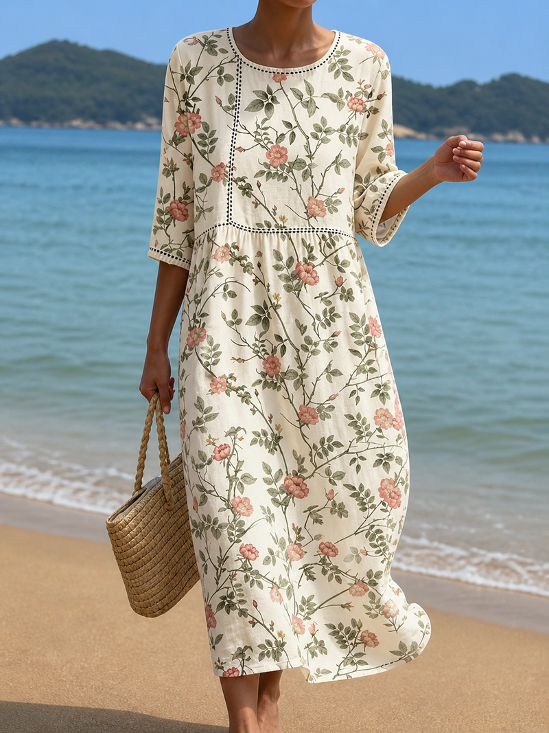 Vestido casual de mujer con estampado floral | Blanca Vela