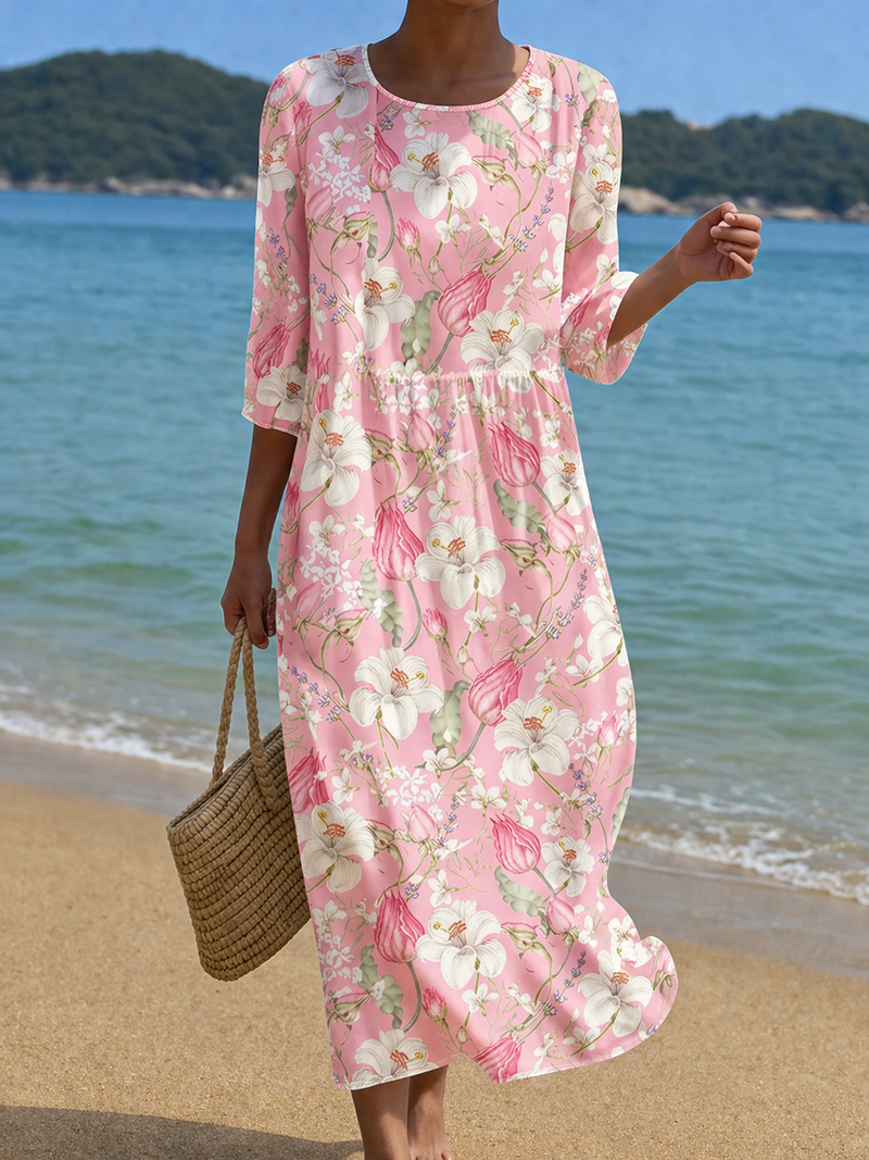 Vestido casual de mujer con estampado floral | Blanca Vela