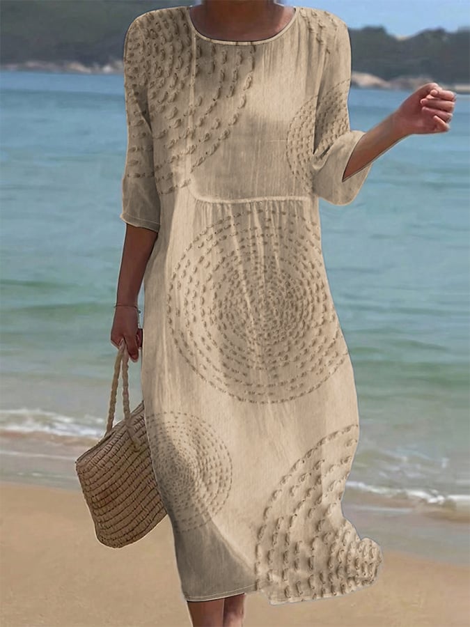 Vestido casual bordado para mujer | Blanca Vela