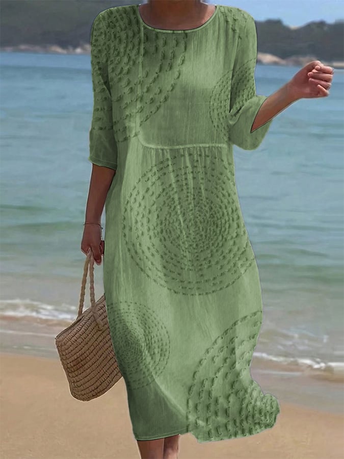 Vestido casual de mujer bordado | Blanca Vela