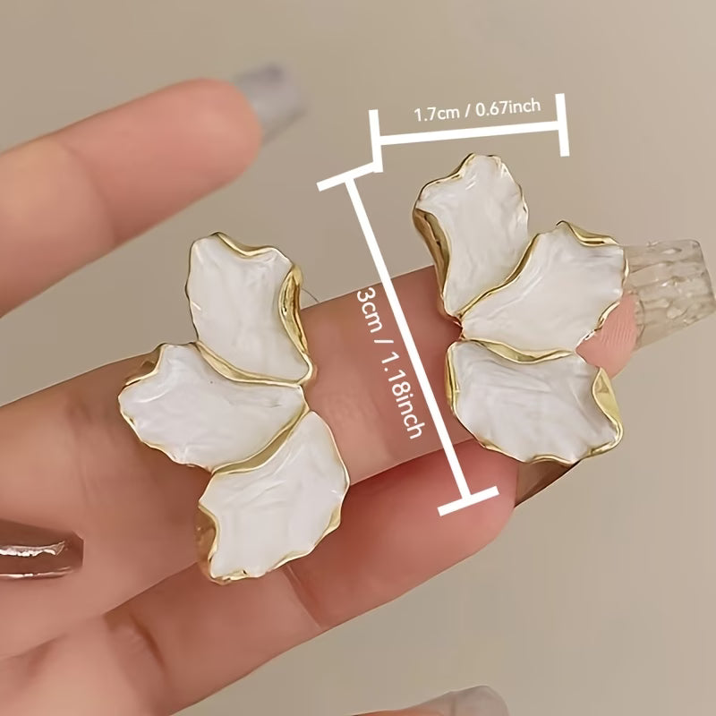 Pendientes de Pétalo de Flor de Perla | Blanca Vela