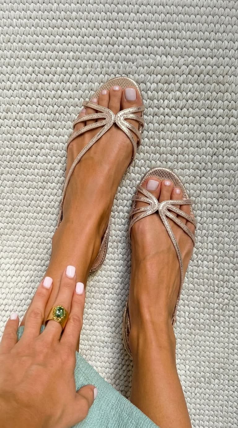 Ginevra | Sandalias doradas elegantes | Blanca Vela