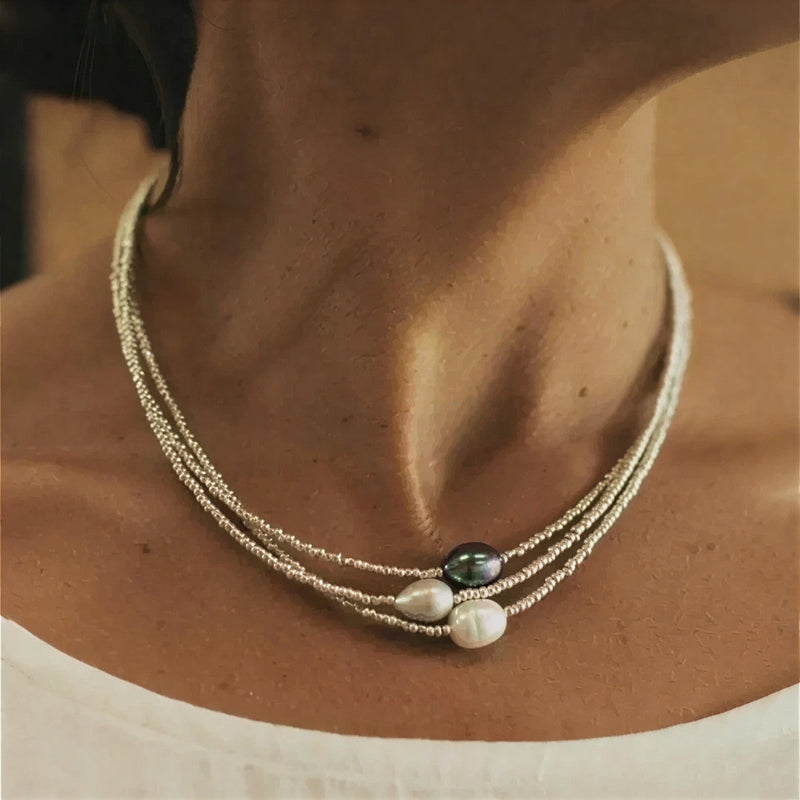 Collar Multi-Capa con Perlas Barrocas | Blanca Vela