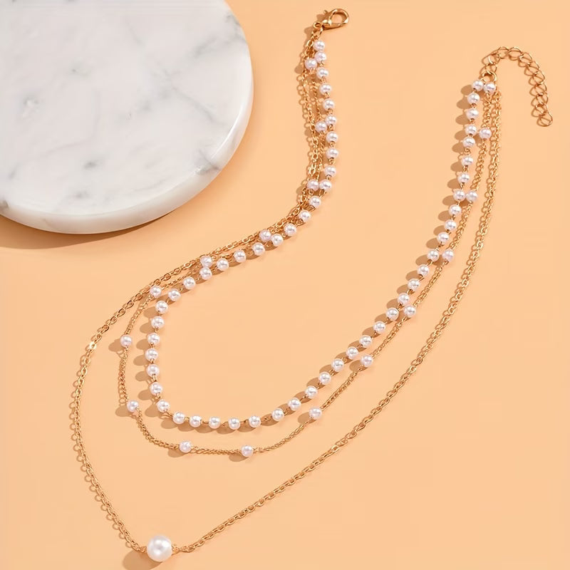 El Set de Collares Trinity Pearl Layer | Blanca Vela