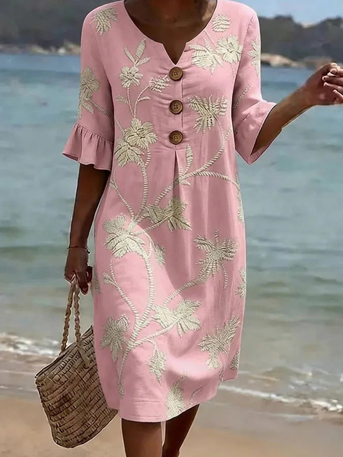 Vestido casual de mujer con estampado floral | Blanca Vela