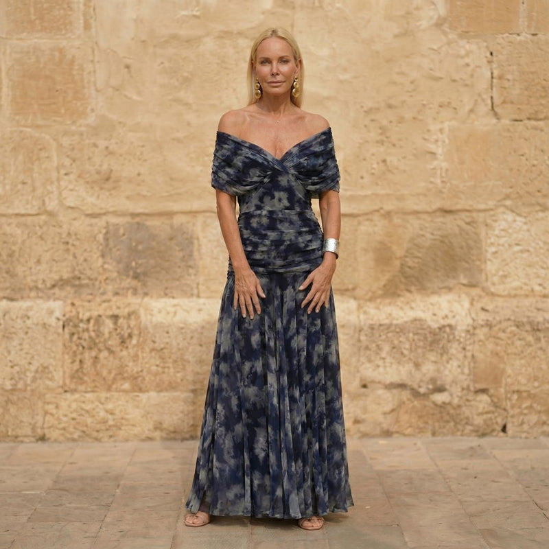 Daria™ – Vestido azul marino vaporoso | Blanca Vela