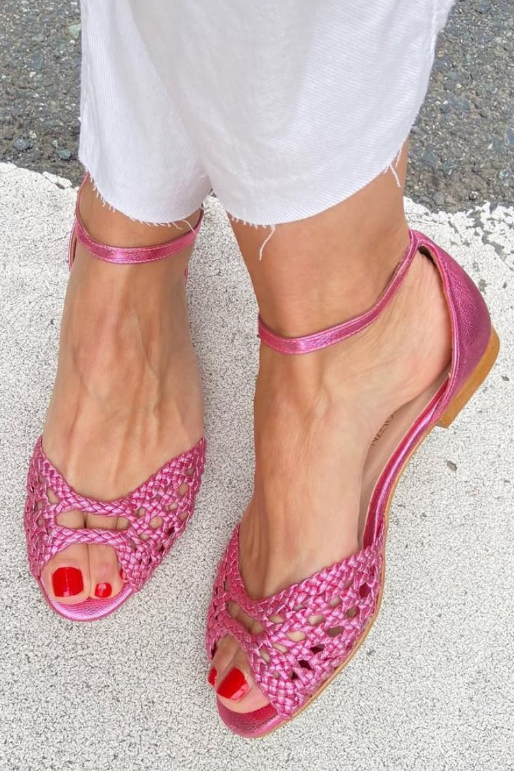 Isadora | Sandalias Trenzadas Doradas | Blanca Vela