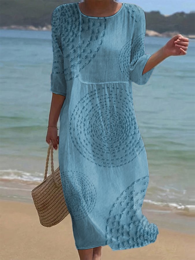 Vestido casual de mujer bordado | Blanca Vela