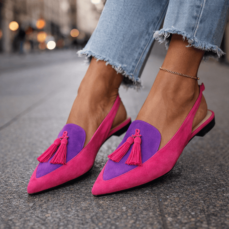 Elena | Sandalias con tiras y flecos | Blanca Vela