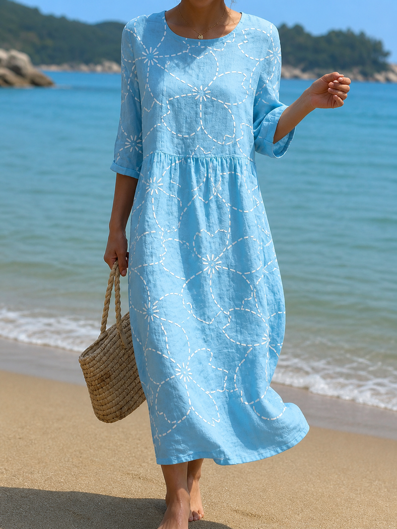 Vestido casual de mujer con estampado floral | Blanca Vela