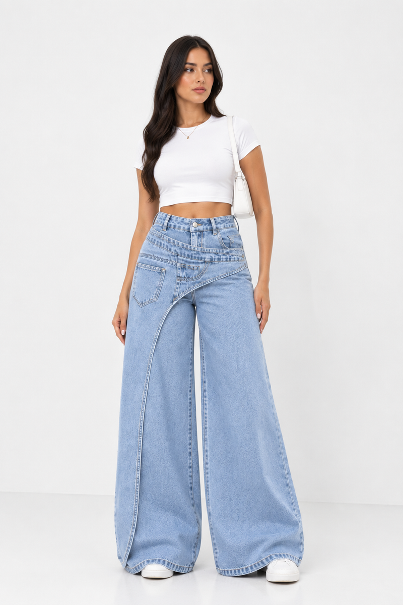 VAQUERO WIDE LEG ASIMÉTRICO | Blanca Vela