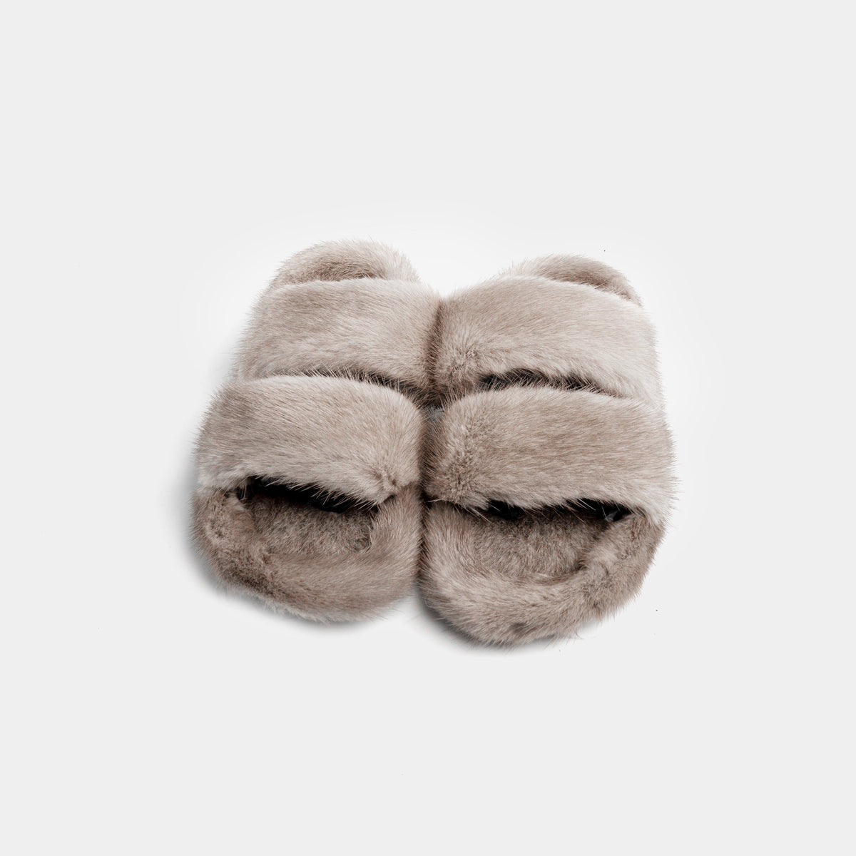 Cortina - Banda doble en Visone (gris) | Blanca Vela