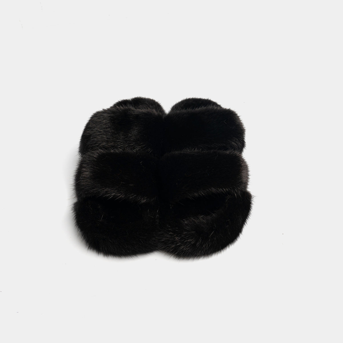 Cortina - Banda doble en Visone (negro) | Blanca Vela