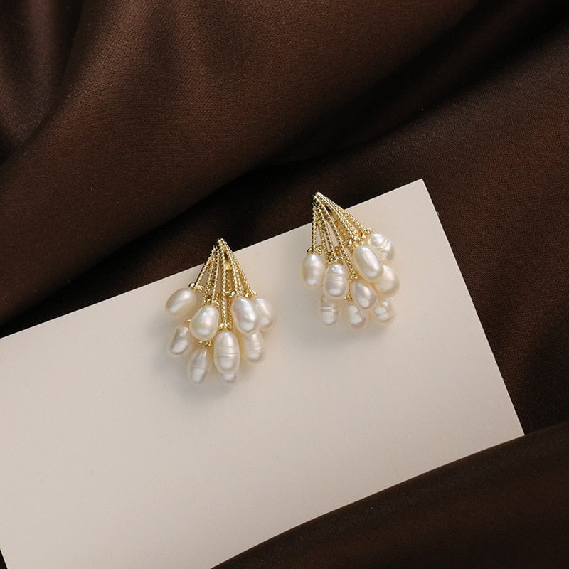 Pendientes Perla Lluvia | Blanca Vela