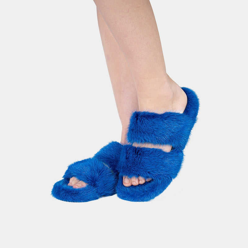 Cortina - Banda doble en Mishy (azul) | Blanca Vela