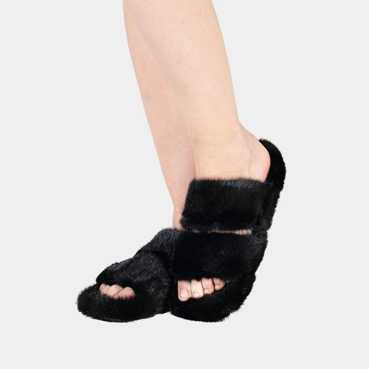 Cortina - Banda doble en Visone (negro) | Blanca Vela