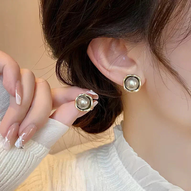 Pendientes de perla negra de lujo | Blanca Vela