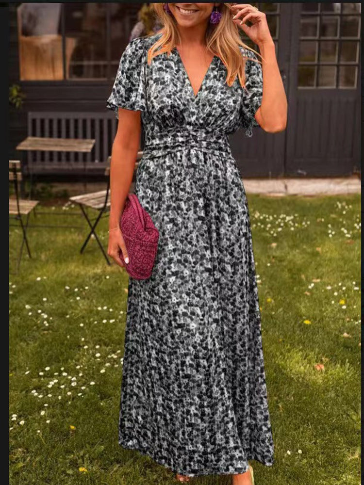 Elis – Vestido largo y vaporoso con estampado floral | Blanca Vela