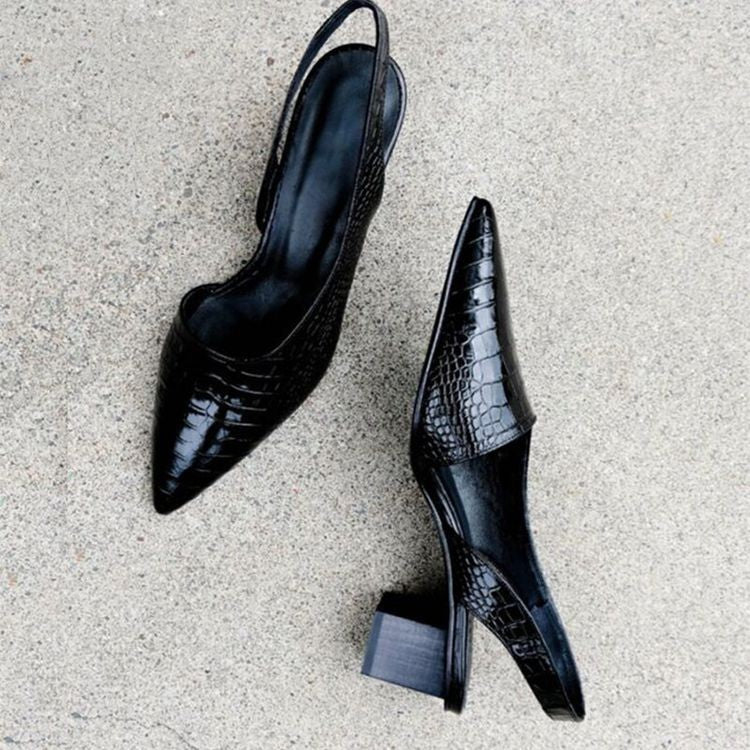 Graziella - Zapatos de tacón con punta ancha | Blanca Vela