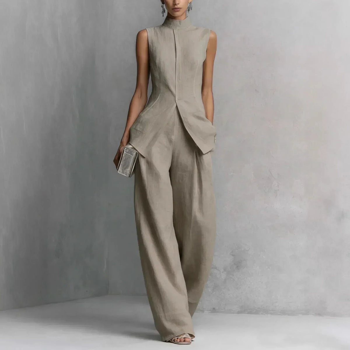 ELENA | Conjunto con pantalón con bolsillos | Blanca Vela