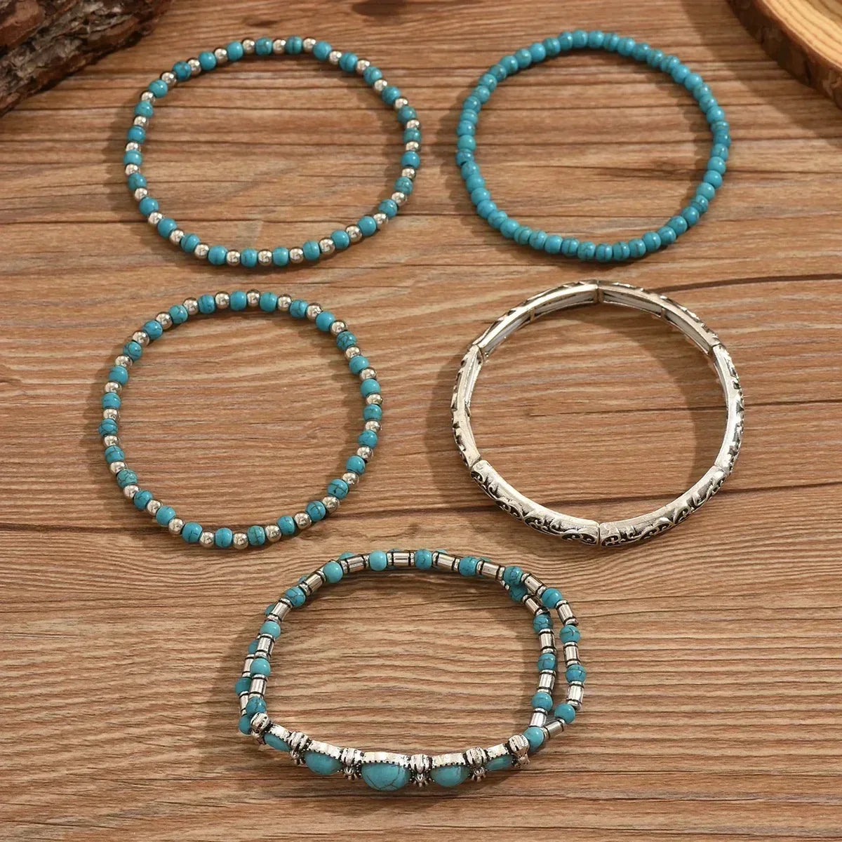 Mirella™ - Colección de Pulseras Boho con Cuentas Turquesas | Blanca Vela