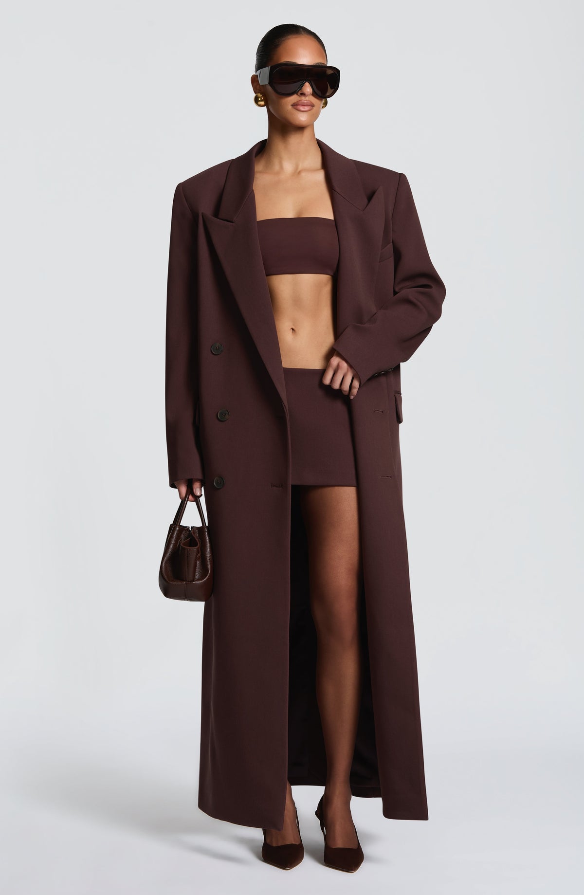 Abrigo Michelle - Marrón Ciruela | Blanca Vela